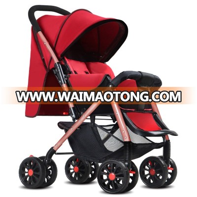 Trolley Can Lie On A Carriage, Light And Folding, Two-way Four Wheeled Shockproof Baby Cart